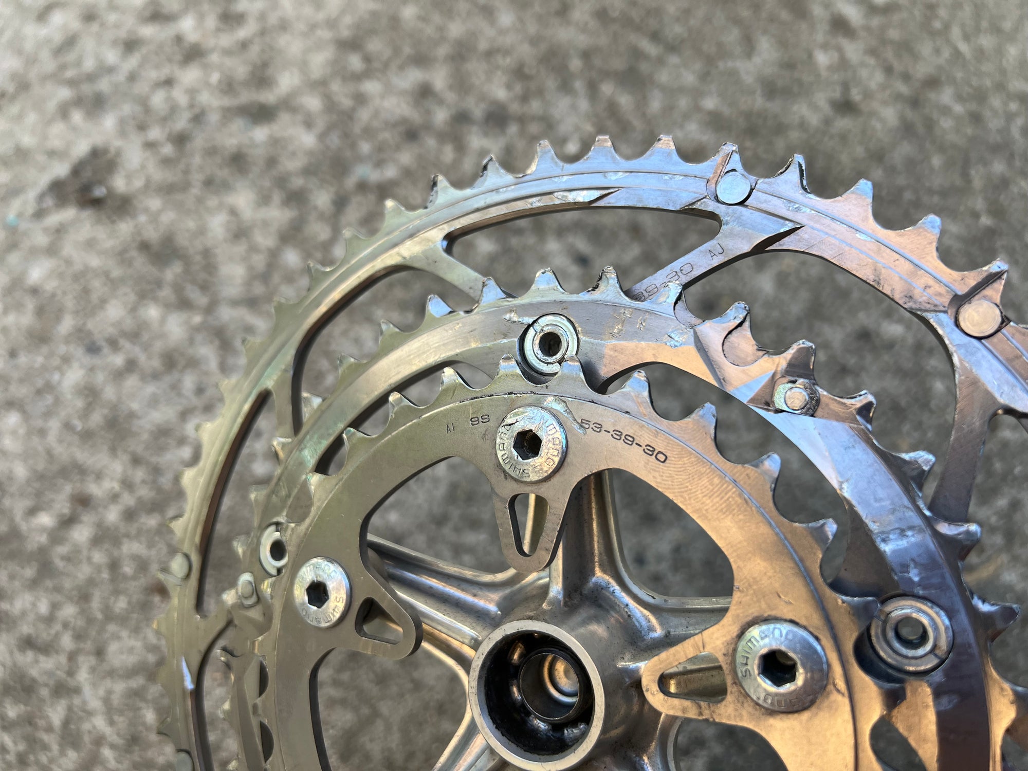 Shimano Dura Ace 7703 Triple Crankset 172.5mm 53-39-30 Octalink V1 Road Bike