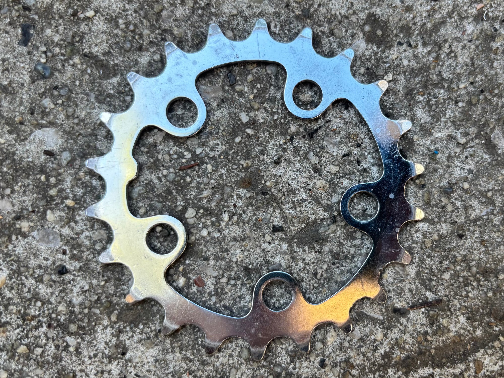 Shimano 58 BCD 22T Granny Small Chainring Steel Chrome Vintage MTB