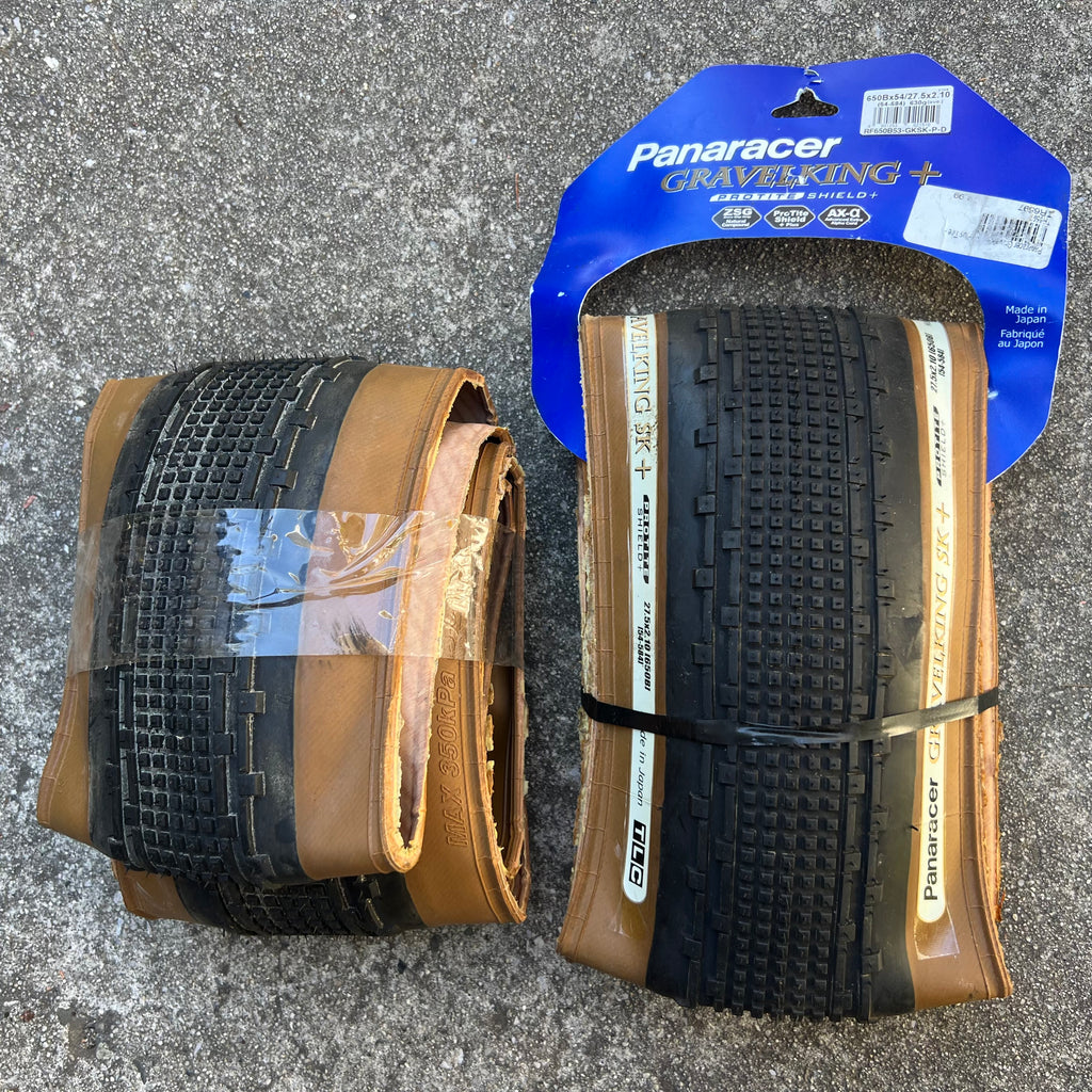 Panaracer Gravelking SK+ 27.5x2.10 650b Tanwall Tires Set Pair 584-54 Tubeless Ready