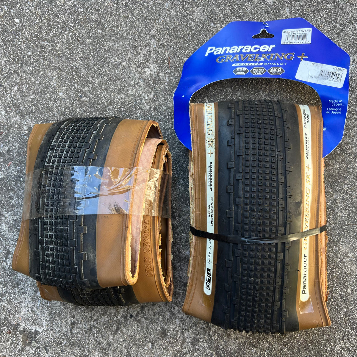 Panaracer Gravelking SK+ 27.5x2.10 650b Tanwall Tires Set Pair 584-54 Tubeless Ready