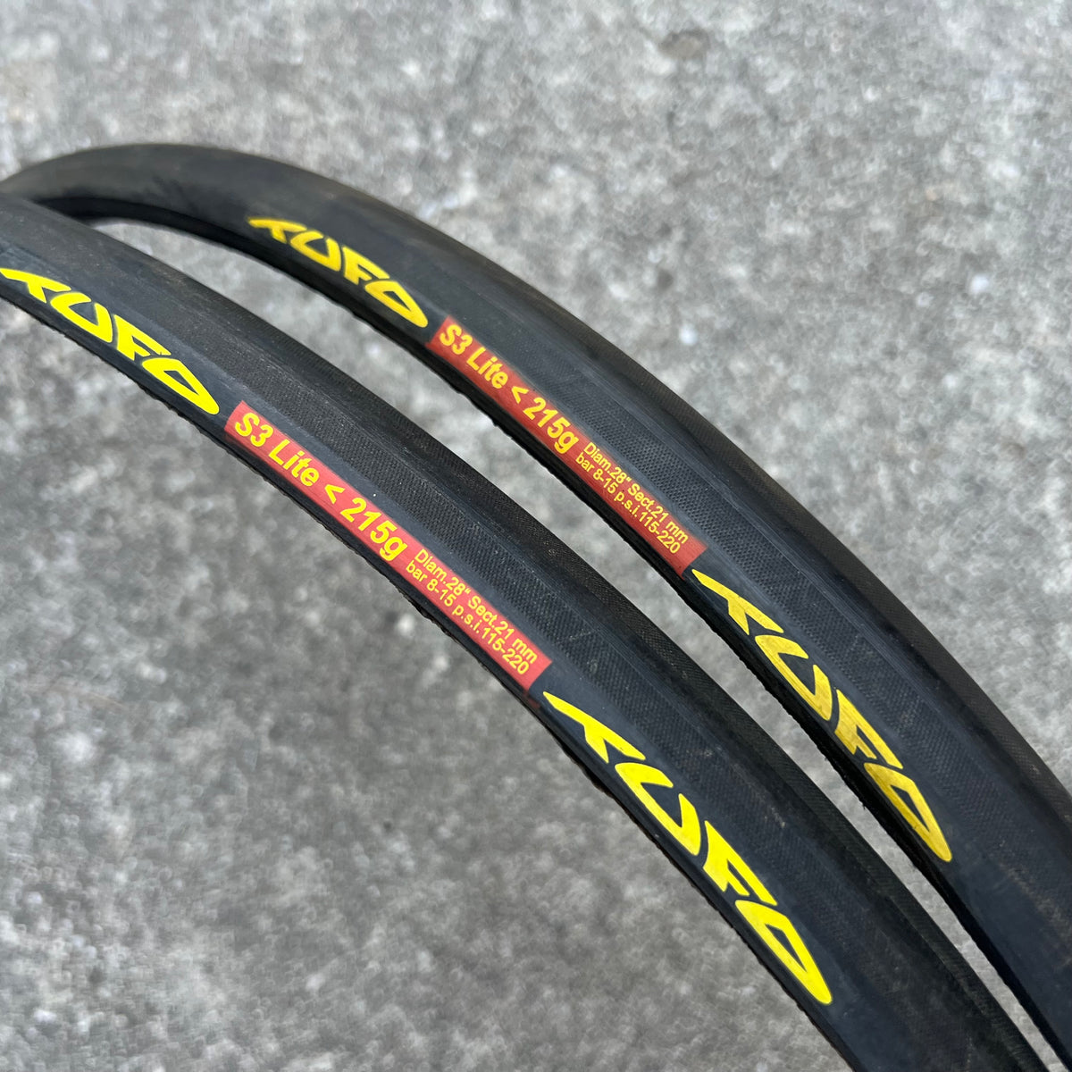 NOS TUFO S3 Lite 215g 700x21c Tubular Tires Vintage Road Black