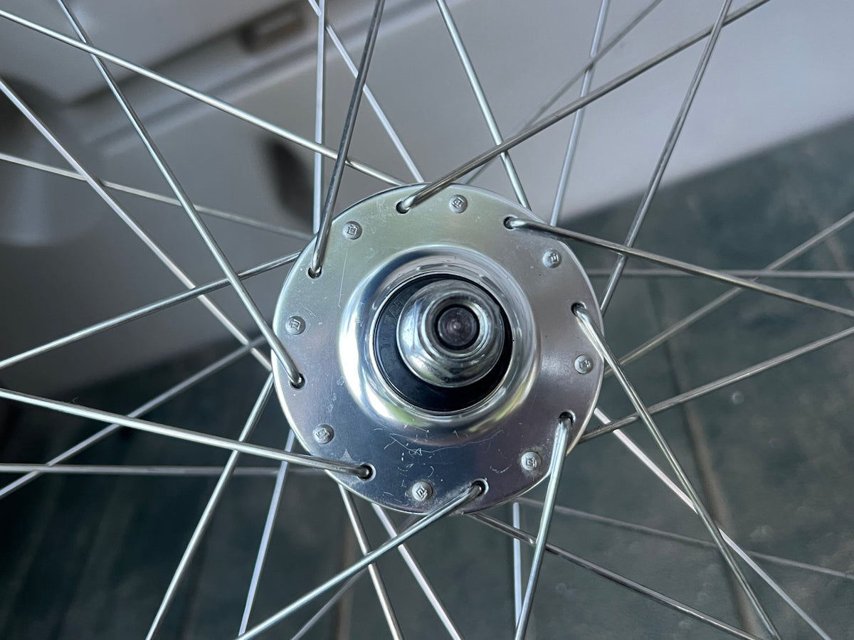 Miche Track Wheelset 100/120mm 700c Clincher Vintage Silver Fixed Gear High Flange 7