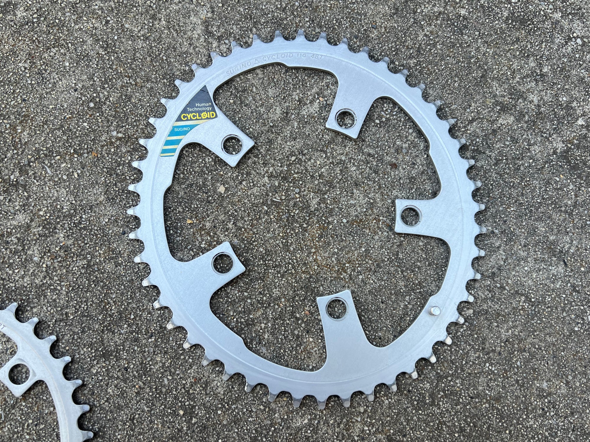 Sugino Cycloid 28/38/48T 110/74 BCD 5 Bolt Oval Chainring Set Vintage MTB Touring