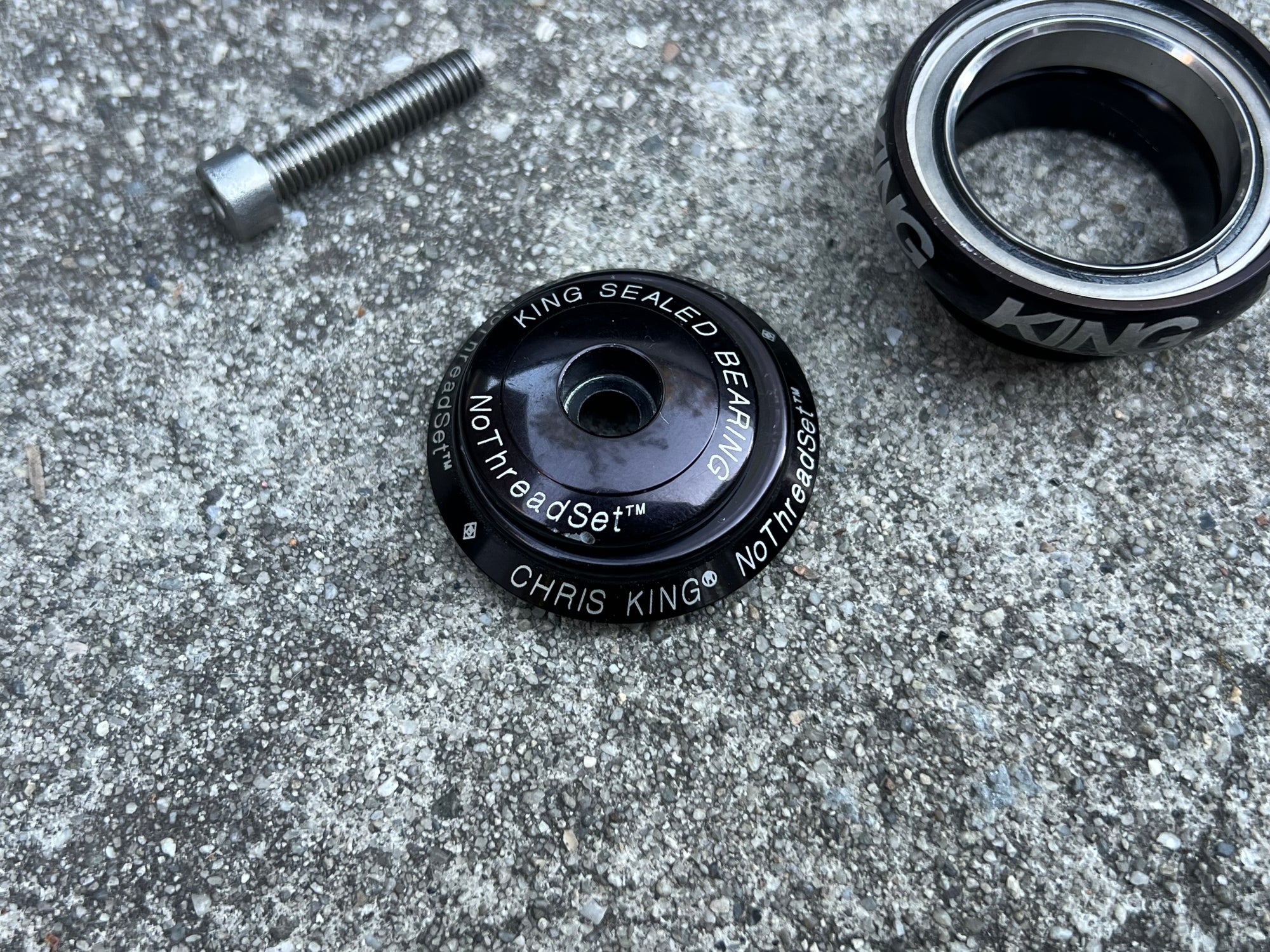 MINT Chris King Black Threadless Headset 1 1/8” Mountain Road Gravel Bike