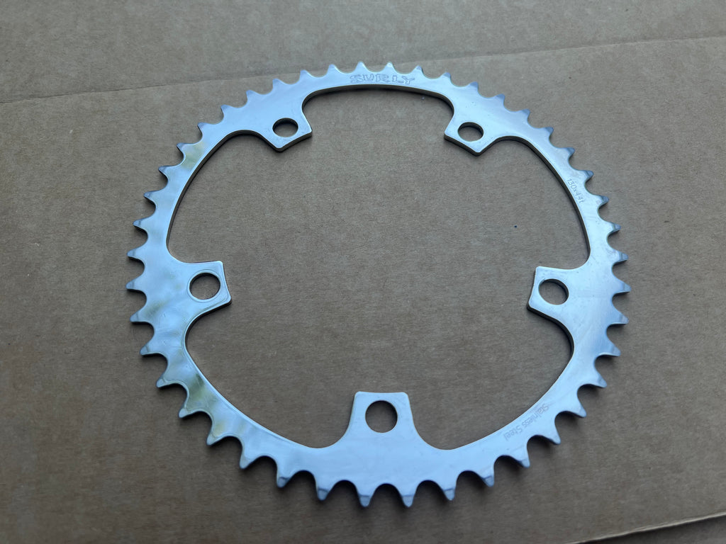 NOS NEW 130 BCD 44T Surly Stainless Steel Chainring Road Track Commuter Single Speed 3/32”