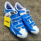 NEW SIDI Cycling Shoes Size 46 EU 11.5 US Blue White Road Bike Racing Clipless-Bicycle Bin