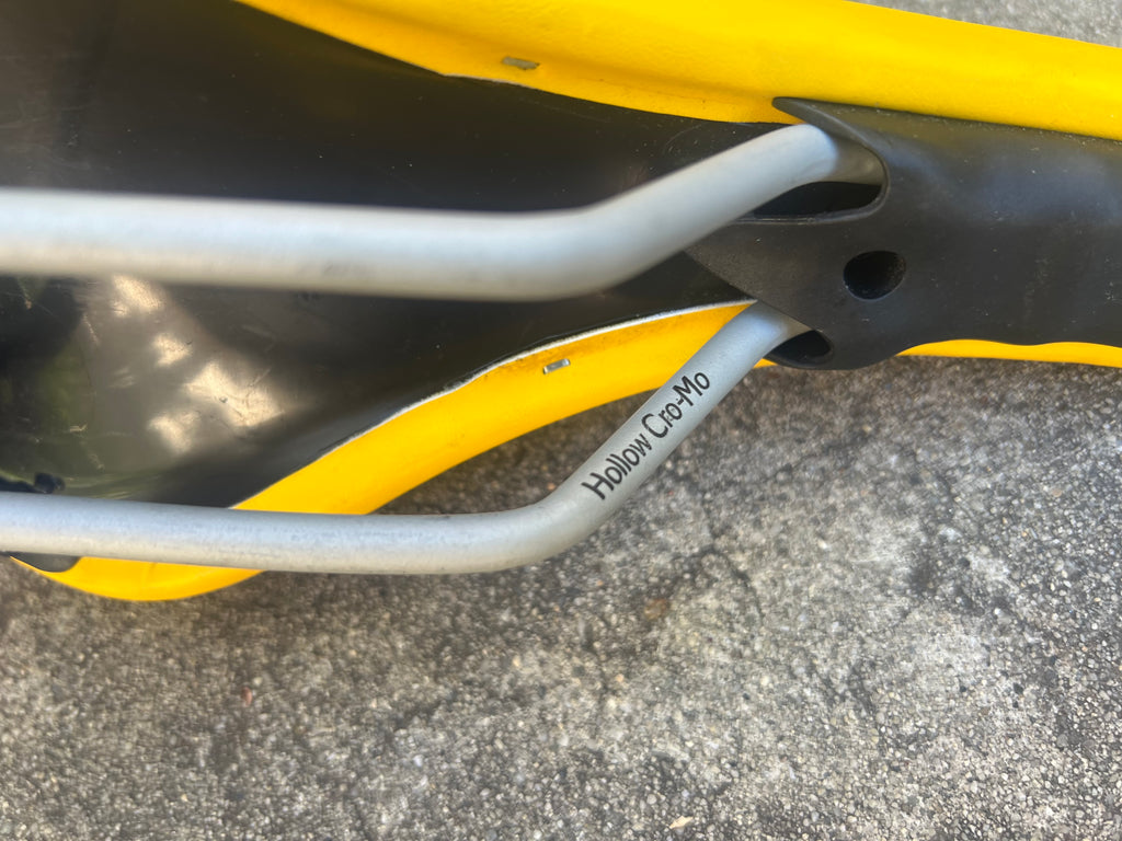 Brompton Yellow Comfort Saddle Folding Bike Commuter Hollow Cr-Mo Rails Hybrid