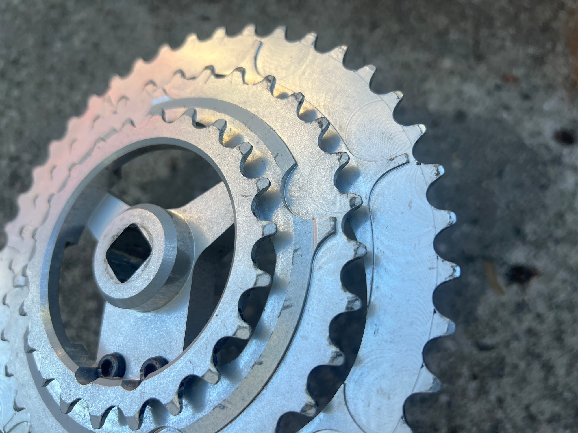 FREE SHIP CODA 502M 175mm Triple Vintage MTB Mountain Bike Silver Cannondale Crankset