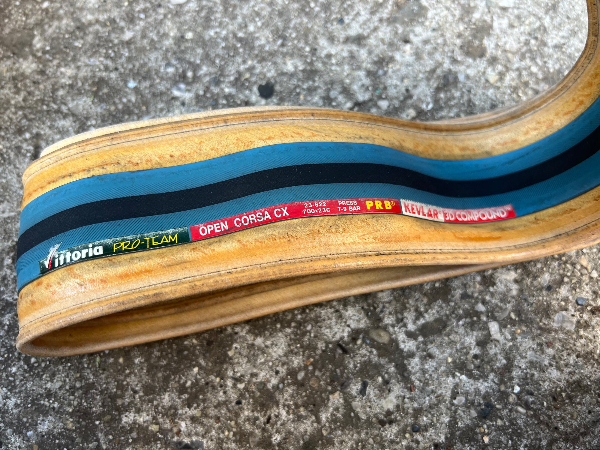 Vittoria Open Corsa CX 700x23c Blue Gumwall Tires Road Bike Vintage Pair Set
