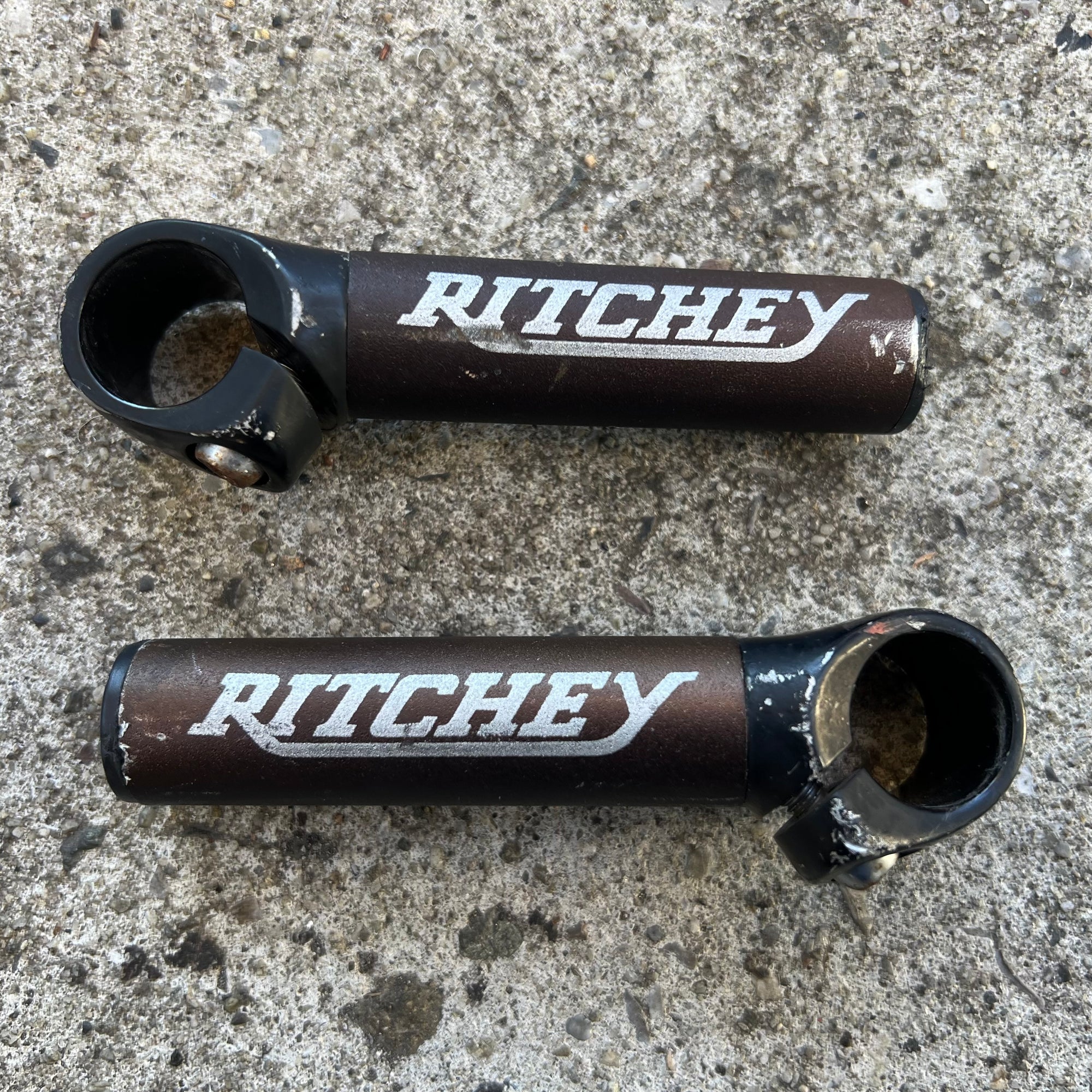 Ritchey Straight Bar Ends Vintage Mountain Bike Gravel Black MTB Gray Brown