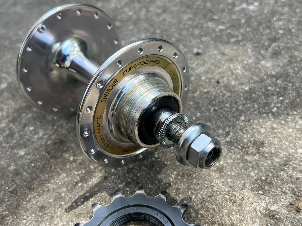 Suntour Superbe Pro Custom Track Hubset 32H 100/120mm Hubs Vintage