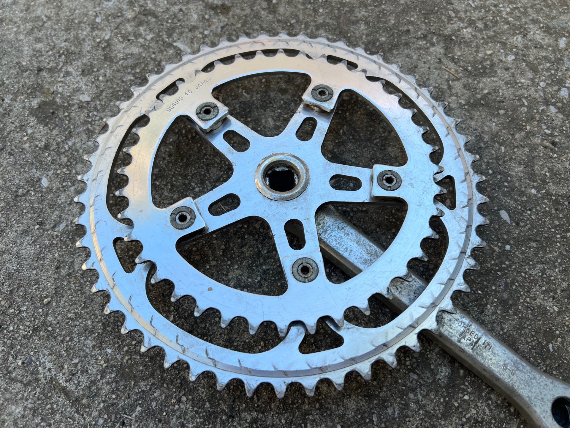 Sugino Maxy Crankset 171mm 40/52T Double Square Taper Vintage Retro Road Touring - Image 13