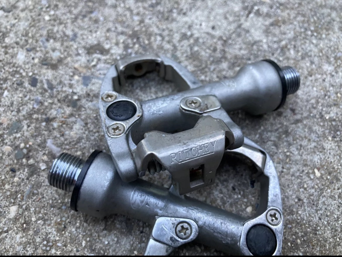 Ritchey Pro SPD-R Road Bike Clipless Pedals Vintage Gray Silver Gravel Retro - Image 8