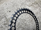 Used Rotor Q Rings 53/39T 130BCD Oval Chainring Set Road Black Racing Aluminum OCP-Bicycle Bin