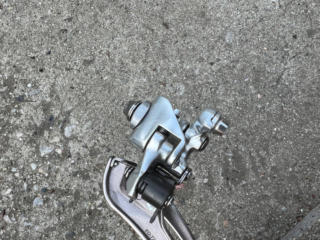 MINT Shimano Dura Ace FD-7700 Front Derailleur Braze On Bottom Pull 2x9 Speed  - Image 8
