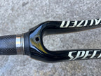Used Specialized FACT 700c Carbon Fork 1 1/8” to 1 1/2” 8” Tapered Black Gold Road-Bicycle Bin