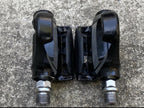 Used Vintage Look Carbon Black Clipless Pedals Retro Eroica Aluminum 9/16” 80’s-Bicycle Bin
