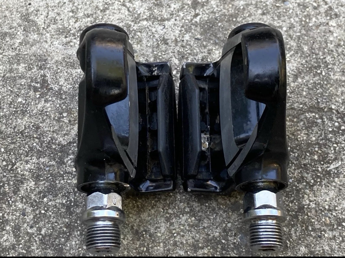 Vintage Look Carbon Black Clipless Pedals Retro Eroica Aluminum 9/16” 80’s - Image 8