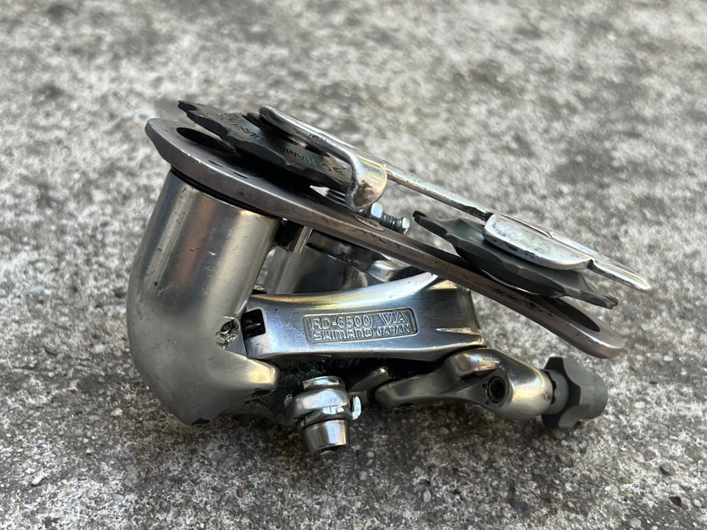 Used Shimano Ultegra RD-6500 9 Speed Short Cage Rear Derailleur Silver Road Vintage-Bicycle Bin