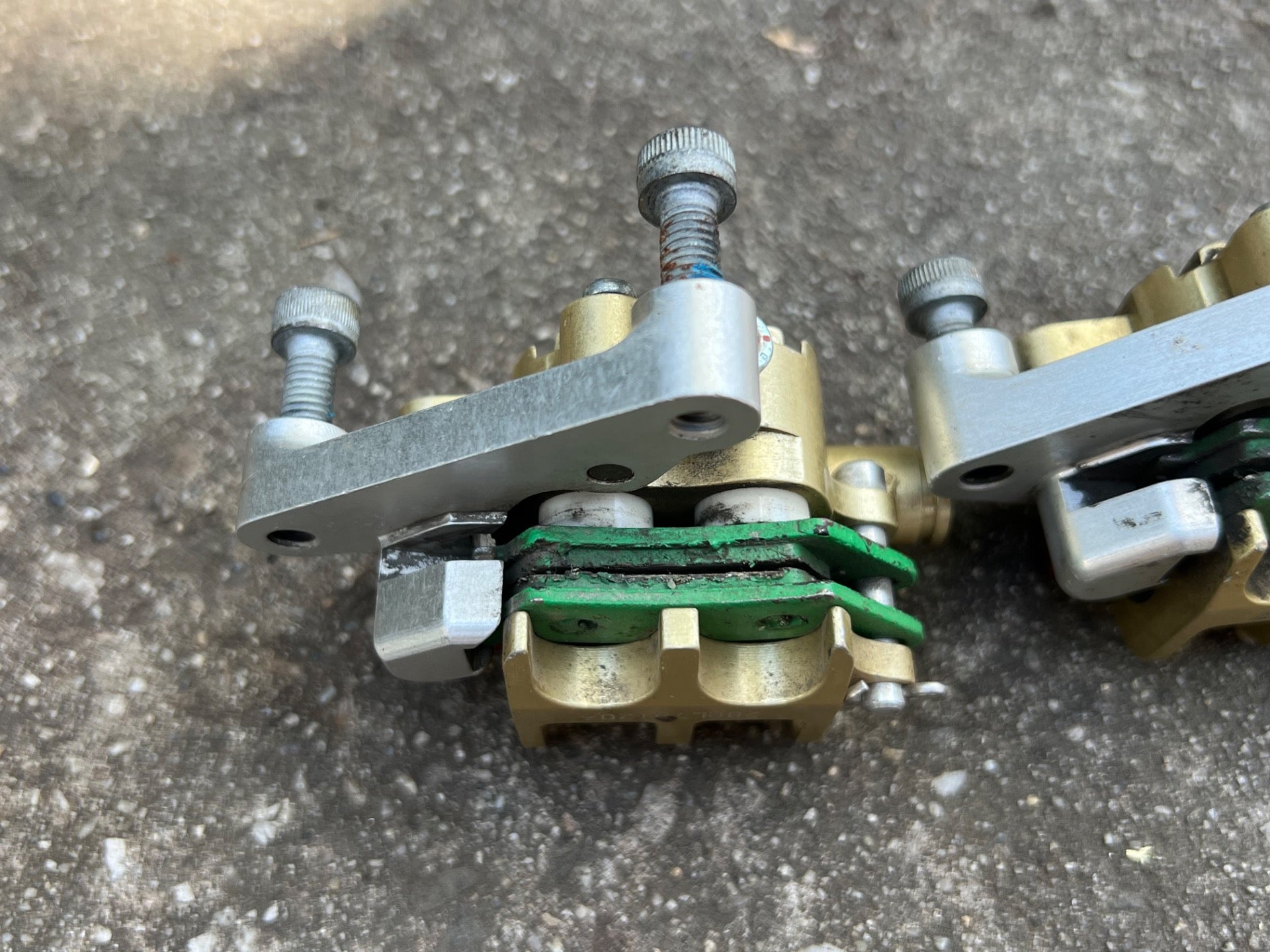 Rockshox Mechanical Disc Brake Calipers Gold Vintage Retro MTB Gold Front & Rear - Image 8