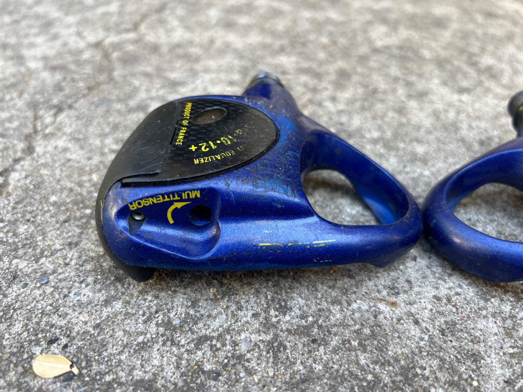 Look 256 Vintage Blue Carbon Clipless Pedals Road Bike Gravel Racing Pair - Image 9