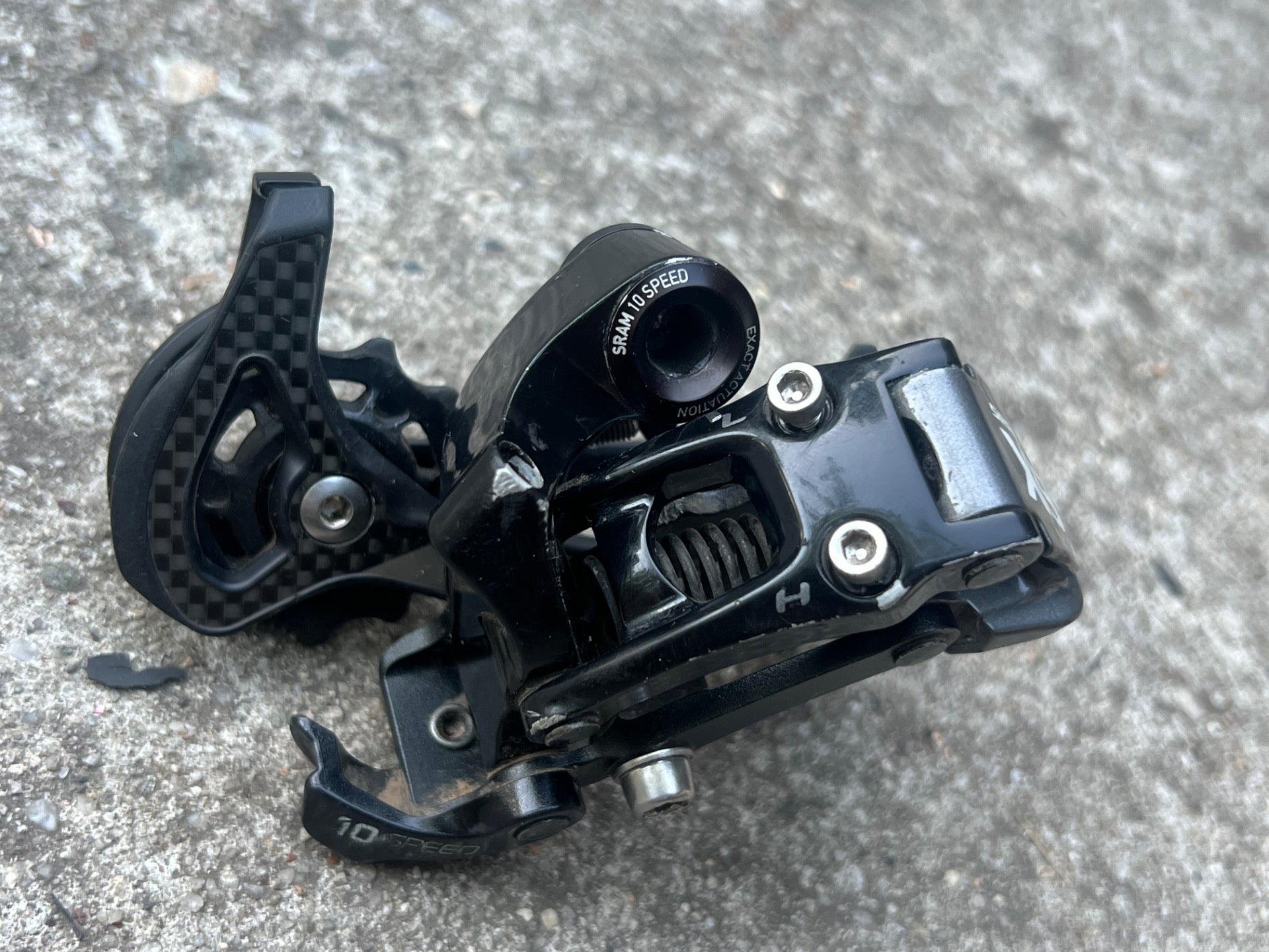 SRAM X9 10 Speed Carbon Rear Derailleur Exact Actuation Black MTB Mountain Long  - Image 9