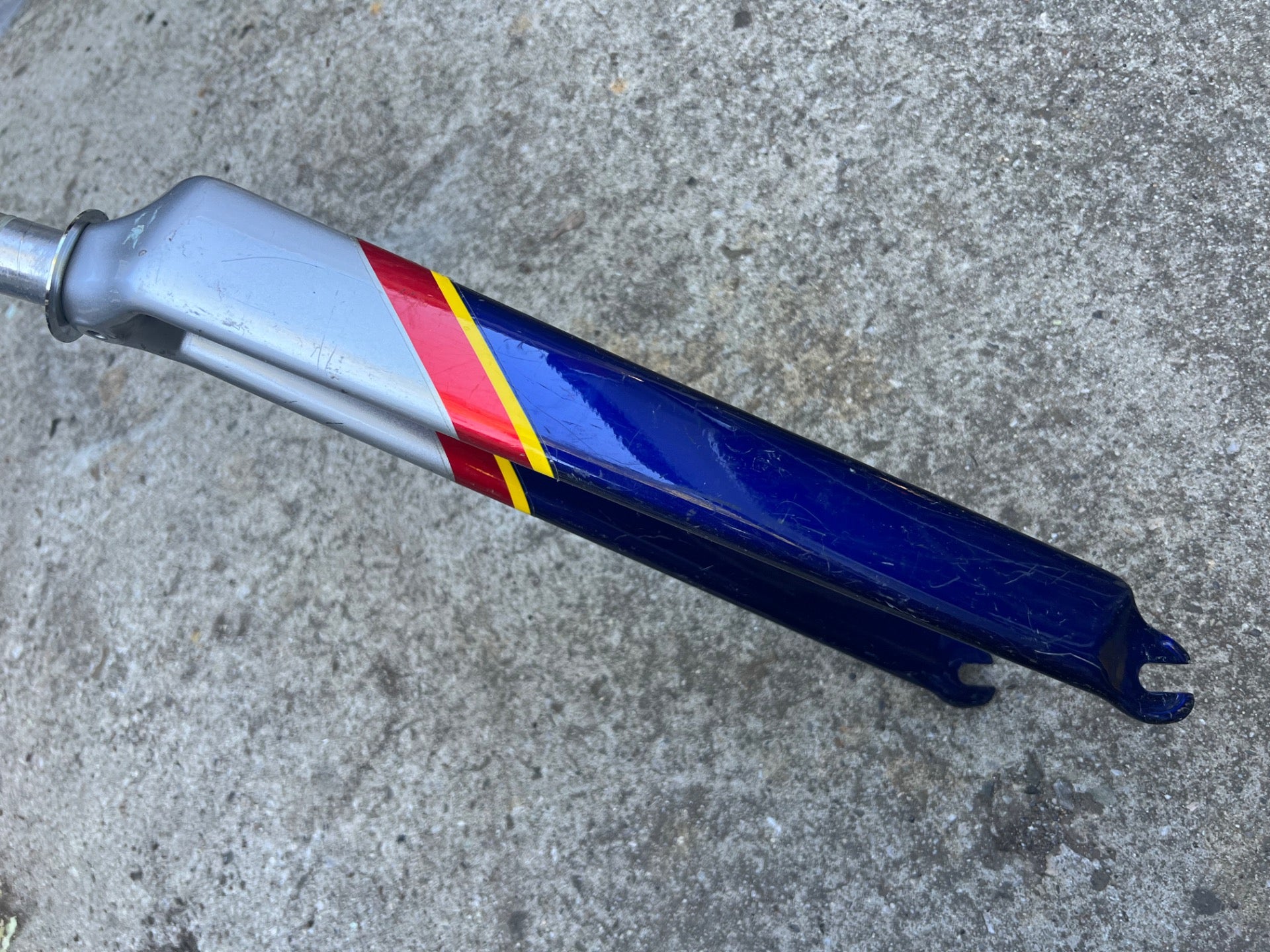 Vintage Carbon 700c Fork 1” 11.75” Threadless Steerer Blue Red Gray Silver Road  - Image 12