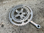 Used SR Apex RG Crankset 170mm 52-40T Double Vintage Road Touring Bike Silver Gray-Bicycle Bin