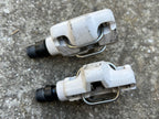 Used Time Atac Alium Pedals White Vintage MTB Retro Gravel Clipless Racing-Bicycle Bin