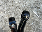 Used Onza Aluminum Bar Ends Black Vintage MTB Mountain Bike Angled Retro 22.2-Bicycle Bin