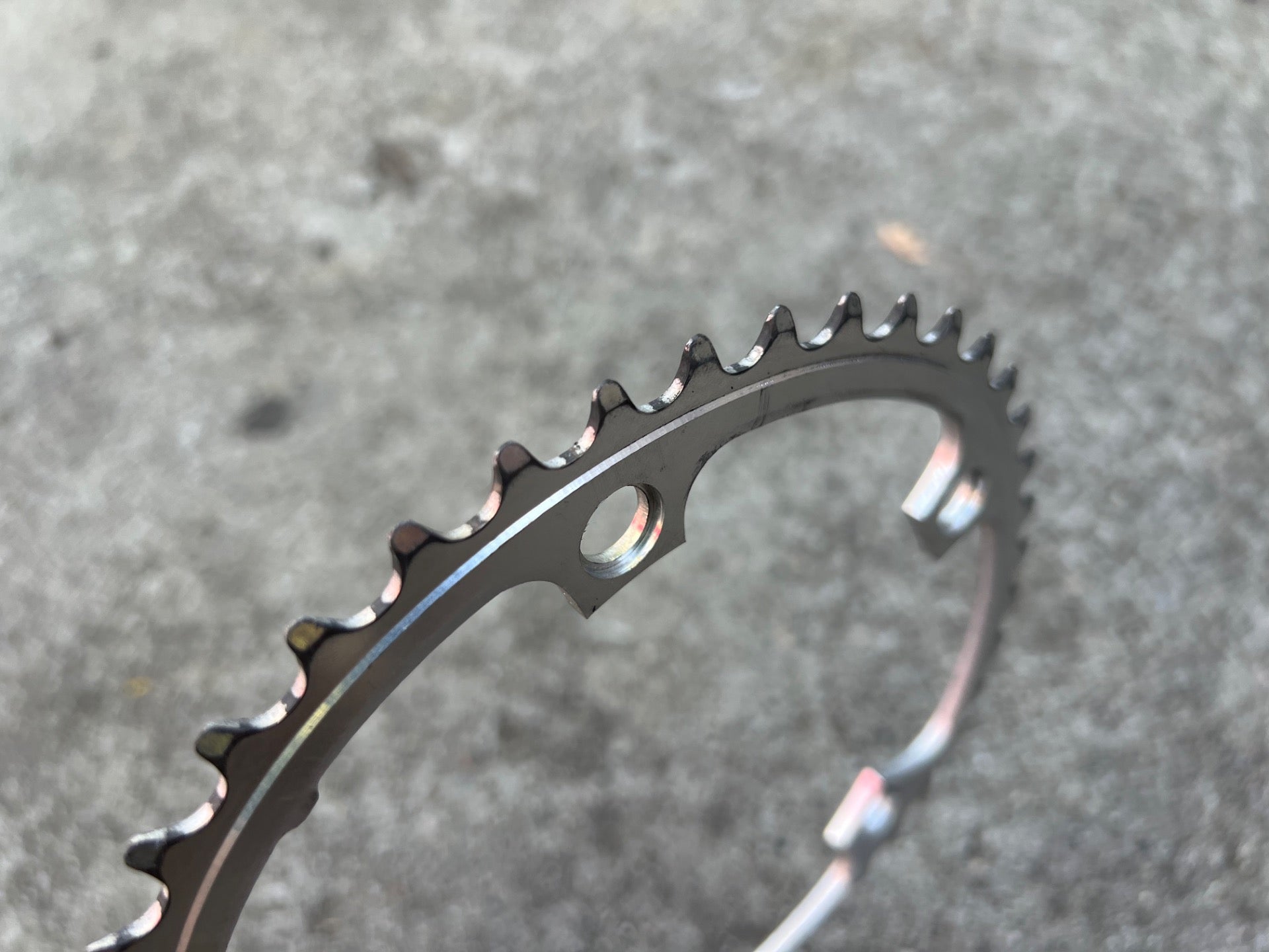 Shimano Biopace Chainring Set 130 BCD 42/53T Tooth Silver Anodized Aluminum  - Image 8