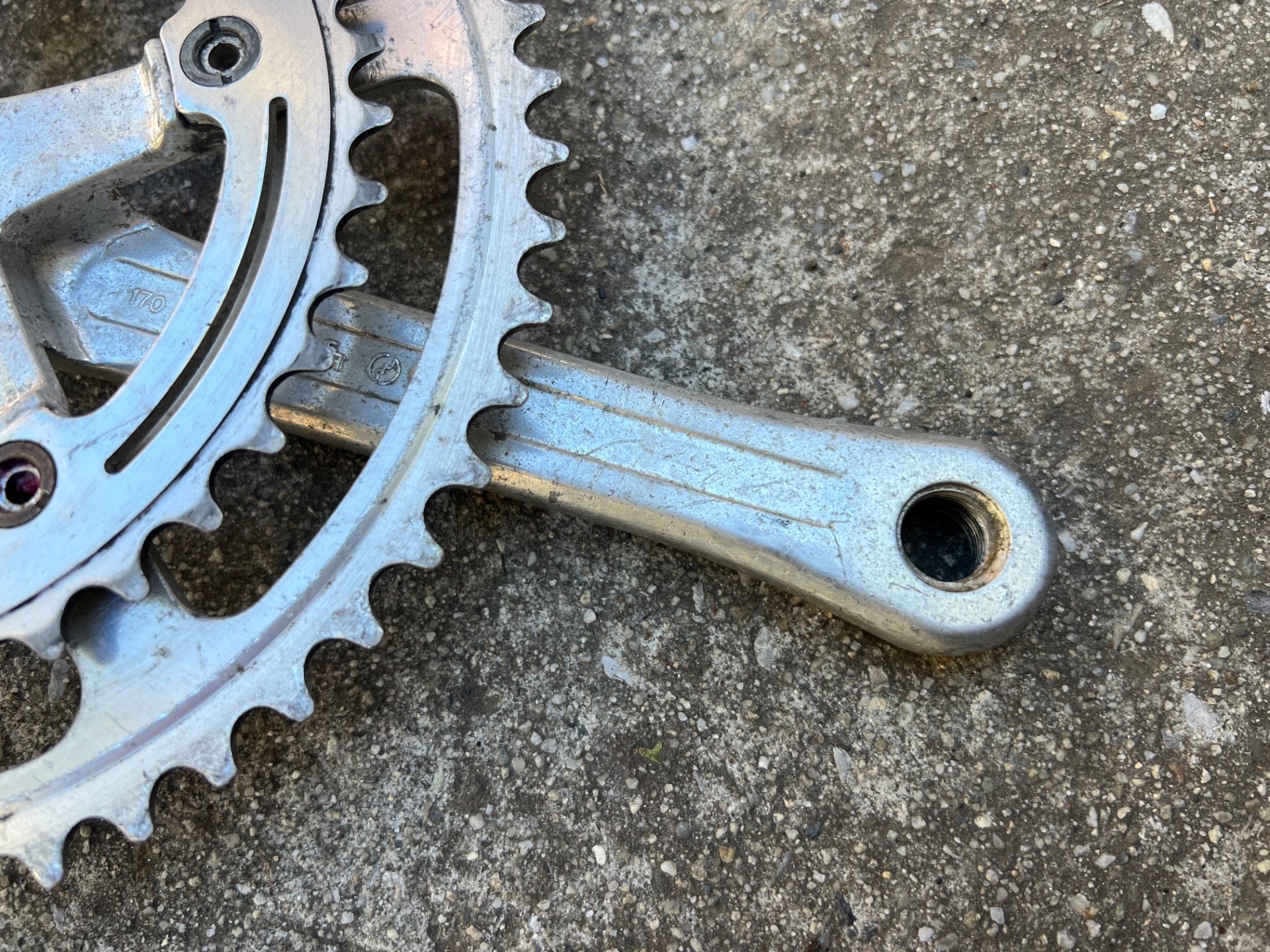 SR Super Custom Crankset 52/40T 170mm Silver Double Vintage Retro Road Touring  - Image 12