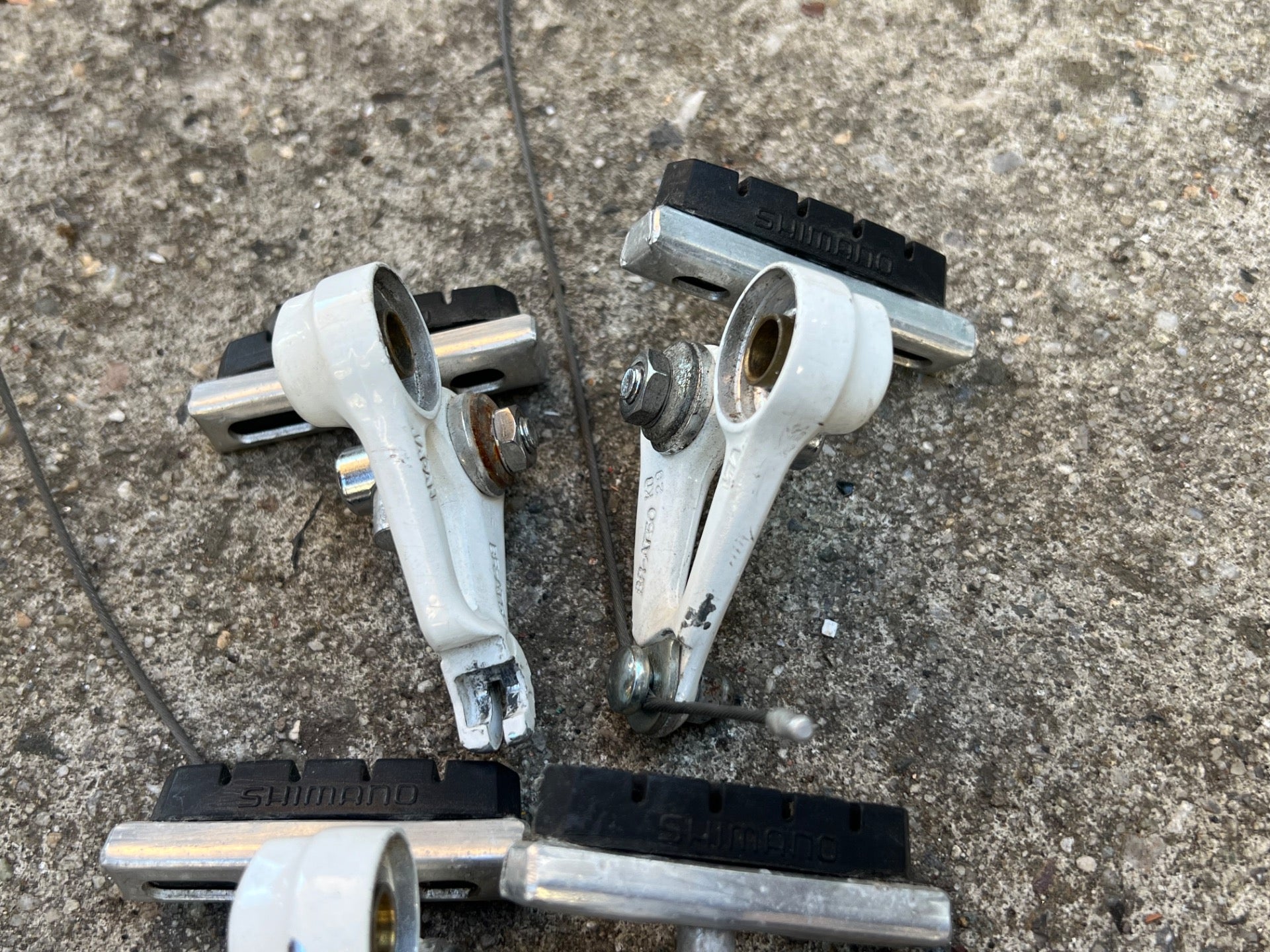 Shimano BR-AT50 Brakes Brake Set White Cantilver Vintage MTB Touring Retro ATB - Image 10