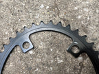 Used Sugino Bionic 38/48T 110 BCD Oval Chainring Set Steel Black Vintage MTB ATB-Bicycle Bin