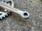 Used Sugino Maxy Crankset 52/40T 171mm Double Square Taper Silver Vintage 3 Bolt Arm-Bicycle Bin