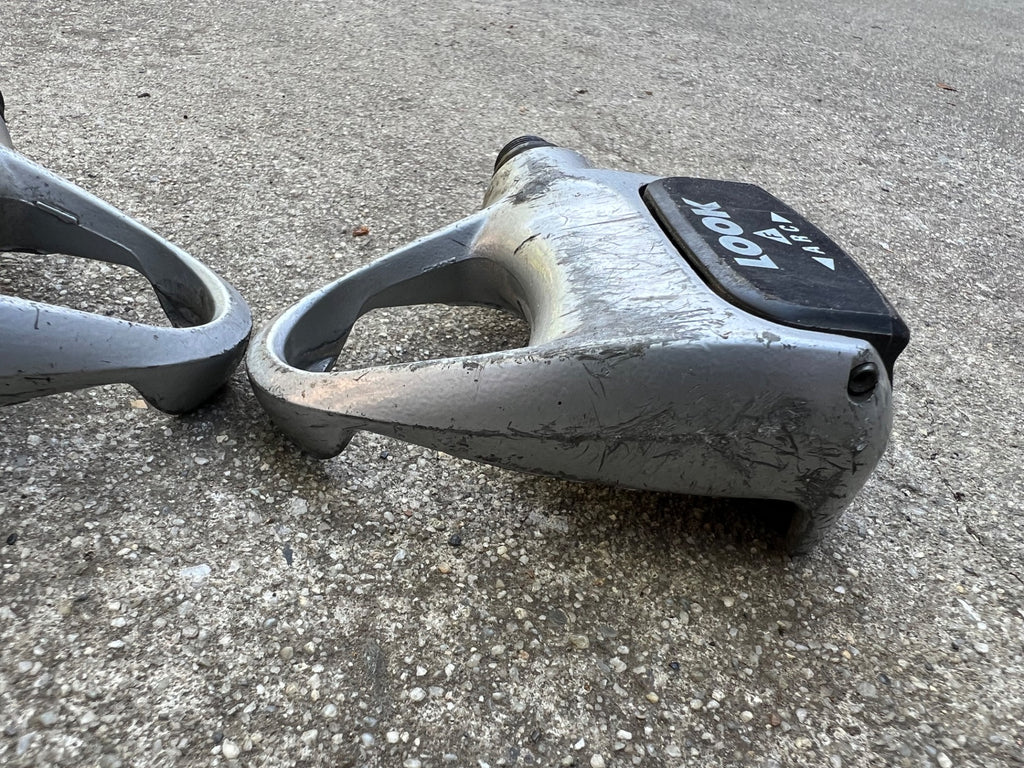 Look ARC F Clipless Pedals Silver Vintage Road Bike Gray Black Retro Racing - Image 8