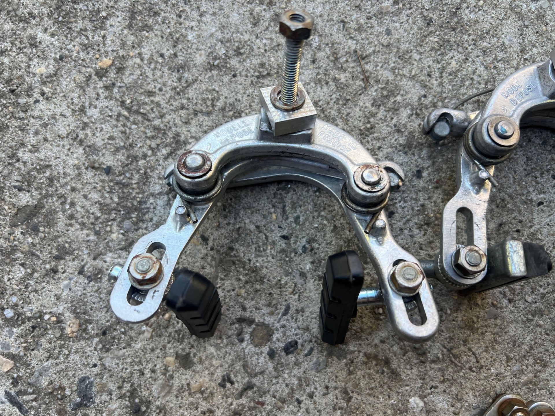 Mafac Racer Modele Depose Brakes Vintage Road Center Pull Silver Retro Touring - Image 9