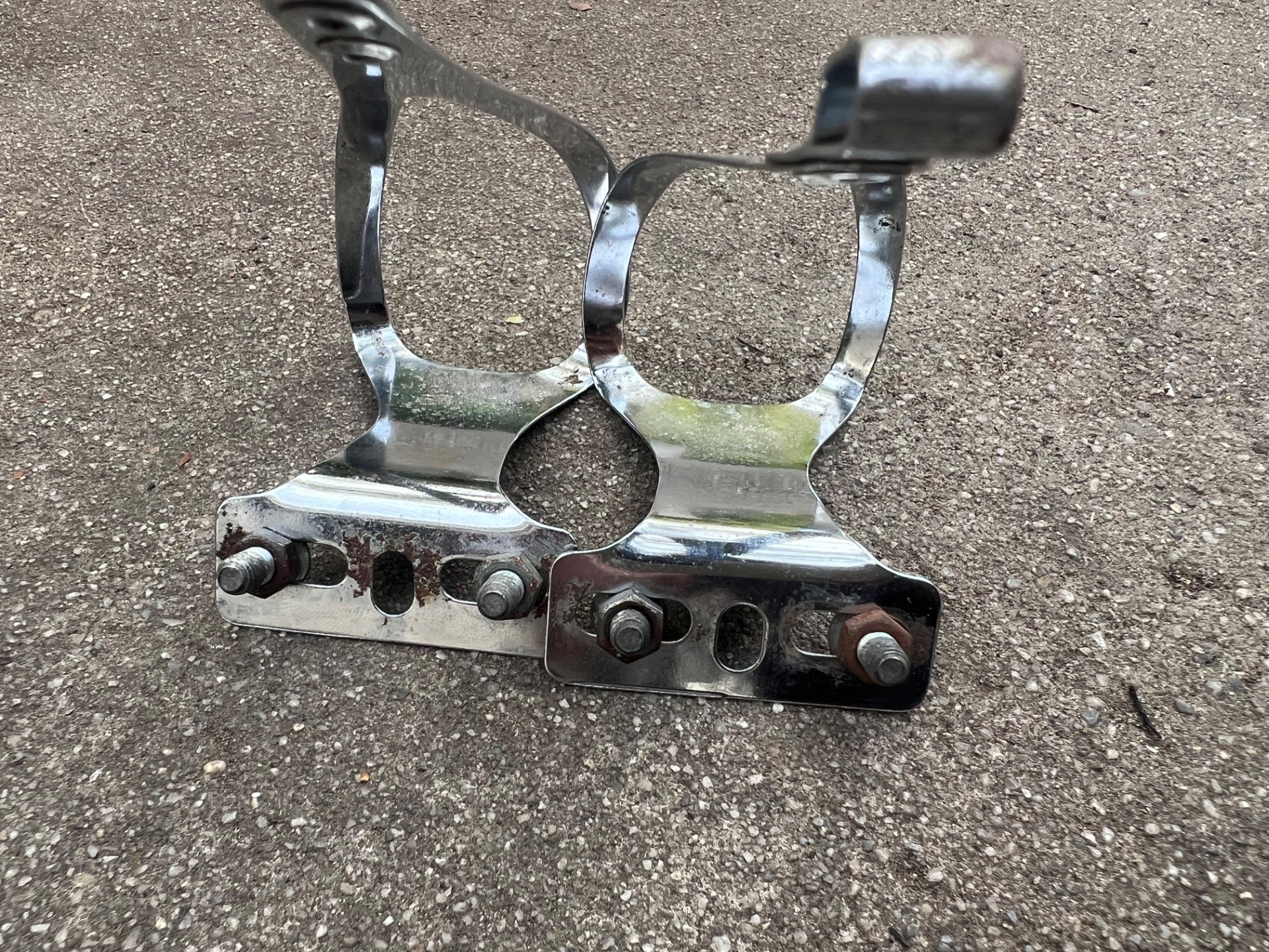 Lapize Toe Clips & Straps Size Medium Vintage Road Bike Chrome ALE Torino Retro - Image 8