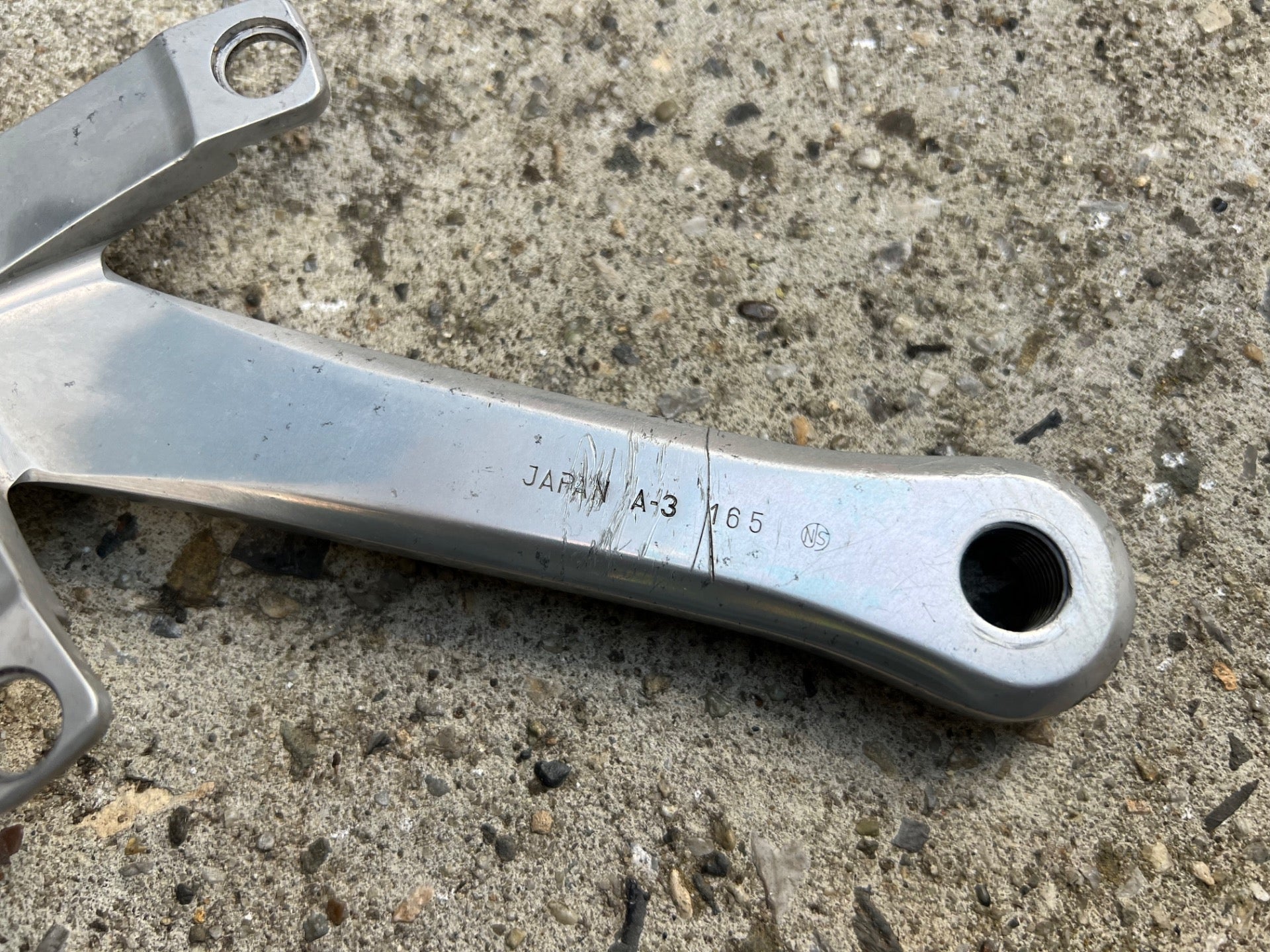 Sugino 75 165mm Drive Side Crank Arm 144BCD Track Racing Bike Silver Road  - Image 8