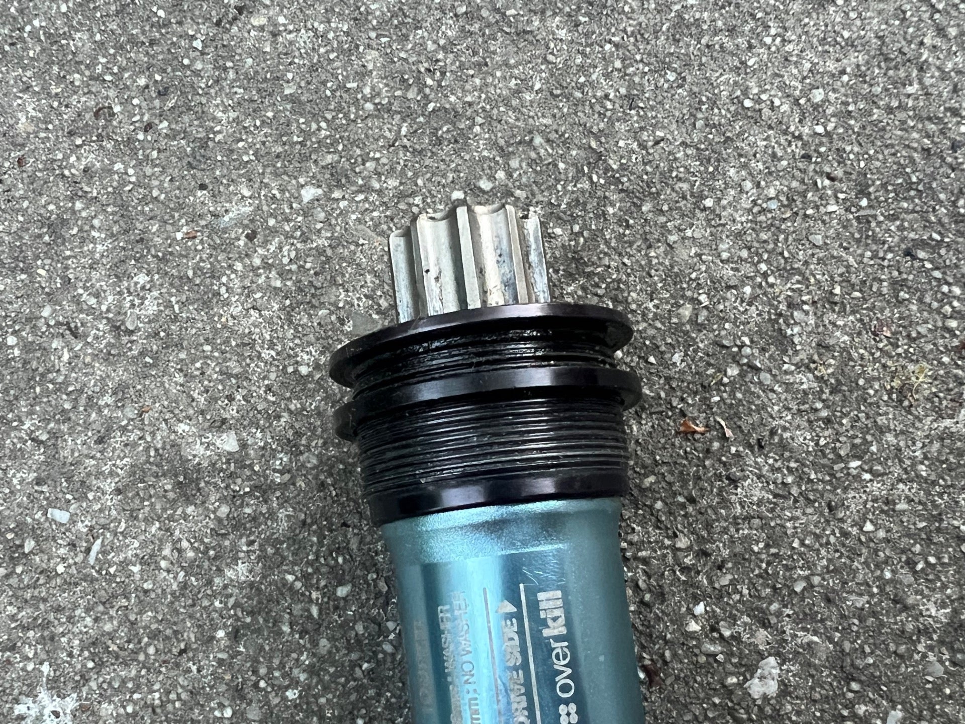 Crankbros Cyan 108mm 68/73mm English Thread Bottom Bracket Road Bike Blue Steel  - Image 8