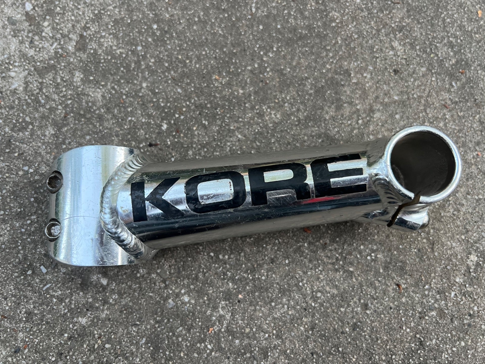 KORE 25.4x135mm 1 1/8” Threadless Stem Vintage Retro Mountain Bike Silver 5 Deg - Image 8