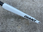 Used Giant TCR Carbon Fork 700c 1 1/4” Threadless White 7.5in Steerer-Bicycle Bin