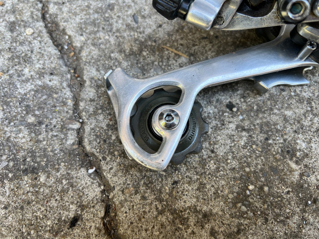 Used Shimano Deore XT RD-M735 Rear Derailleur 7 Speed Vintage MTB Retro Mountain Bike-Bicycle Bin