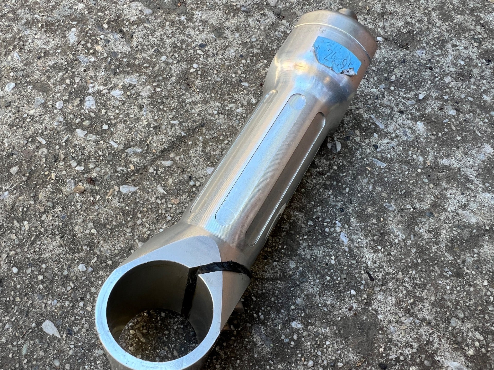 Qranc 125x25.4mm Stem 1 1/8” Threadless Silver Aluminum Vintage MTB Mountain  - Image 9