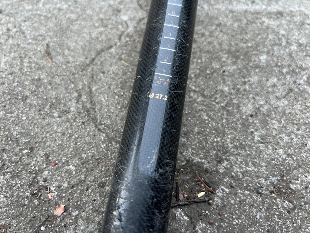 Easton EC90 27.2x265mm Full Carbon Seatpost Vintage MTB Road Bike Black 152grams - Image 8