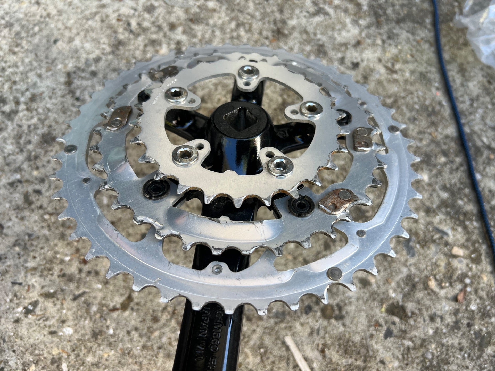 Shimano Deore LX FC-M560 175mm Crankset 46-36-26T Triple Black Vintage MTB Retro - Image 14