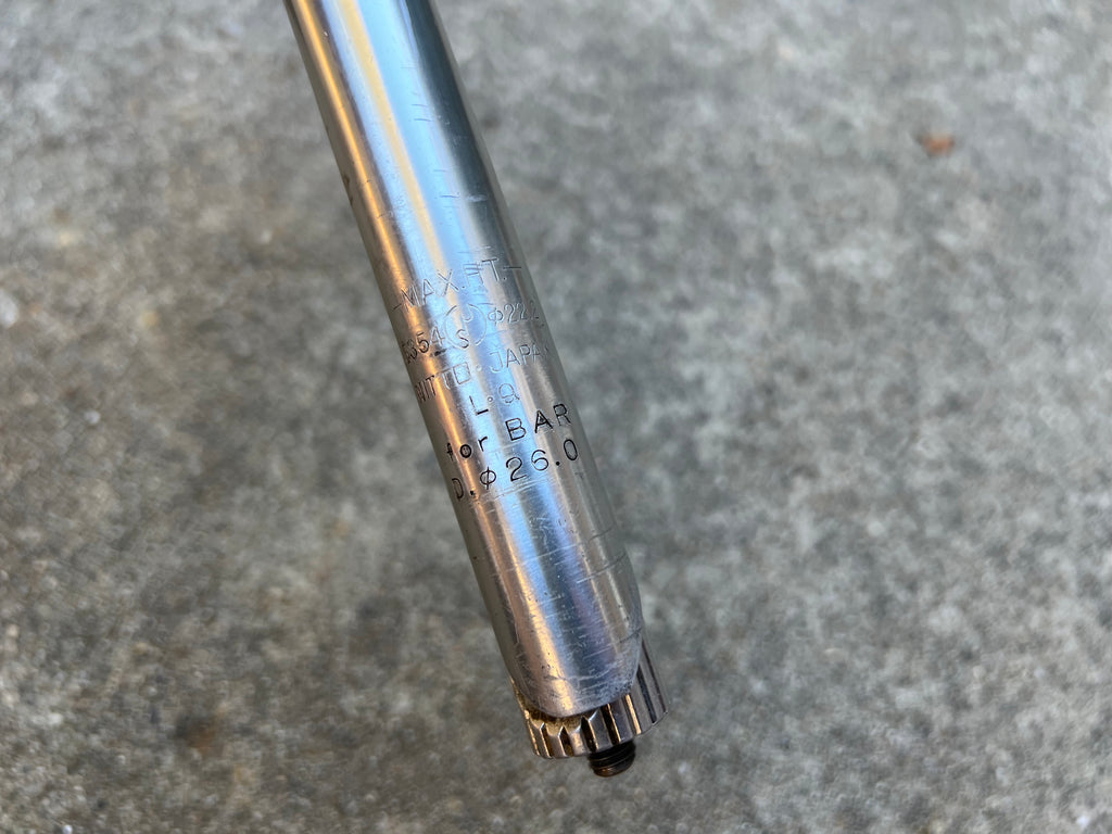 Used Nitto Dirt Drop Stem 26.0x100mm 1” Steerer Road Touring Gravel Bike Vintage Silver-Bicycle Bin