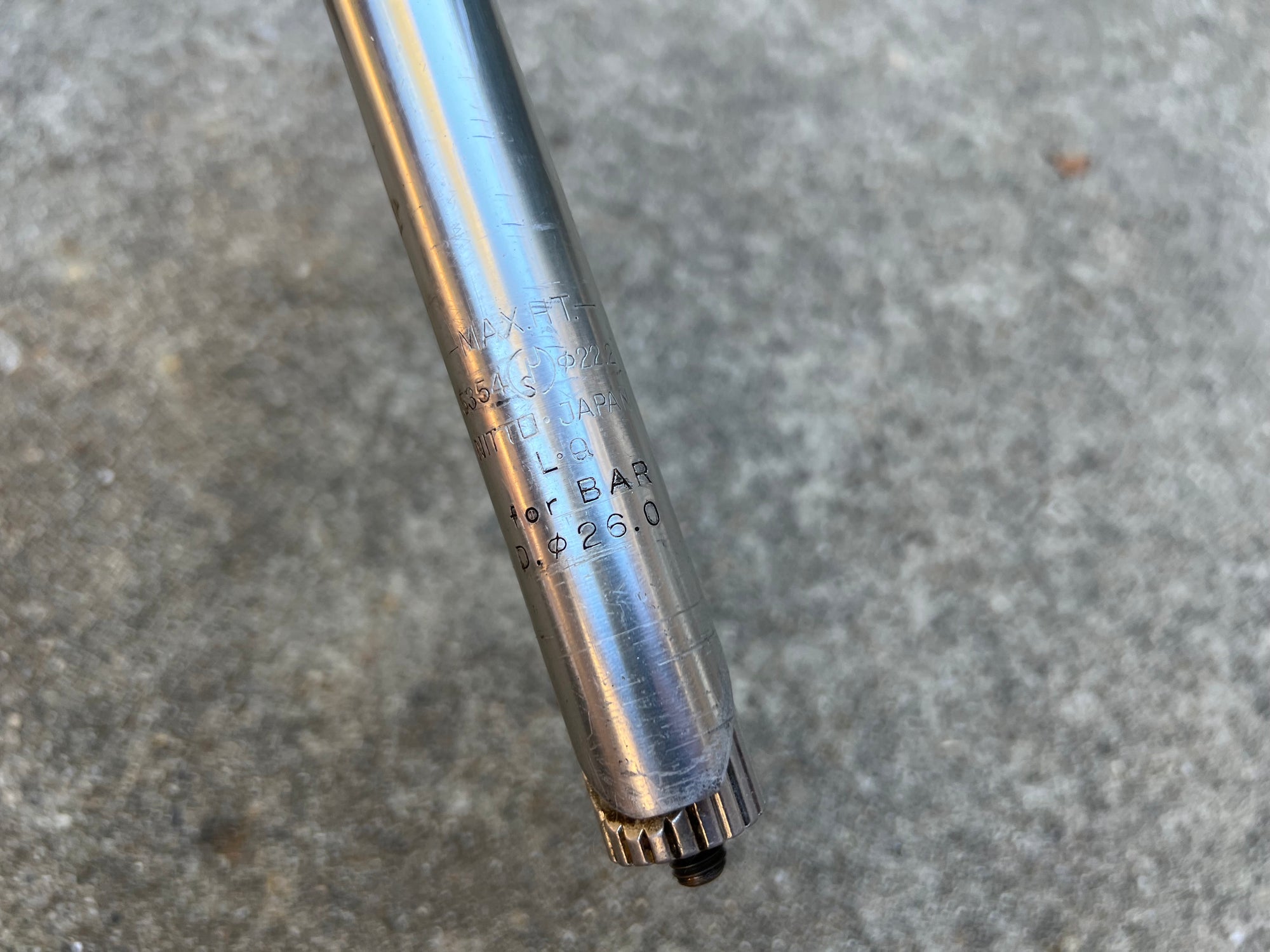 Used Nitto Dirt Drop Stem 26.0x100mm 1” Steerer Road Touring Gravel Bike Vintage Silver-Bicycle Bin