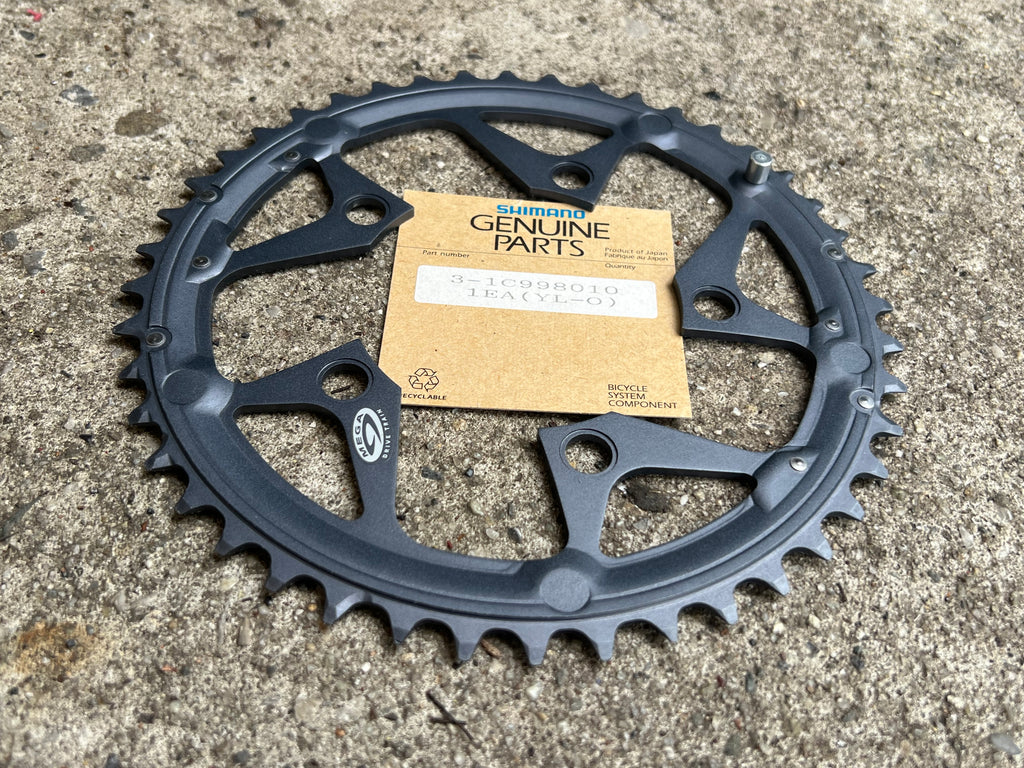 NOS NEW Shimano Deore LX M570 94 BCD 44T Big Outer Chainring Blue Vintage MTB