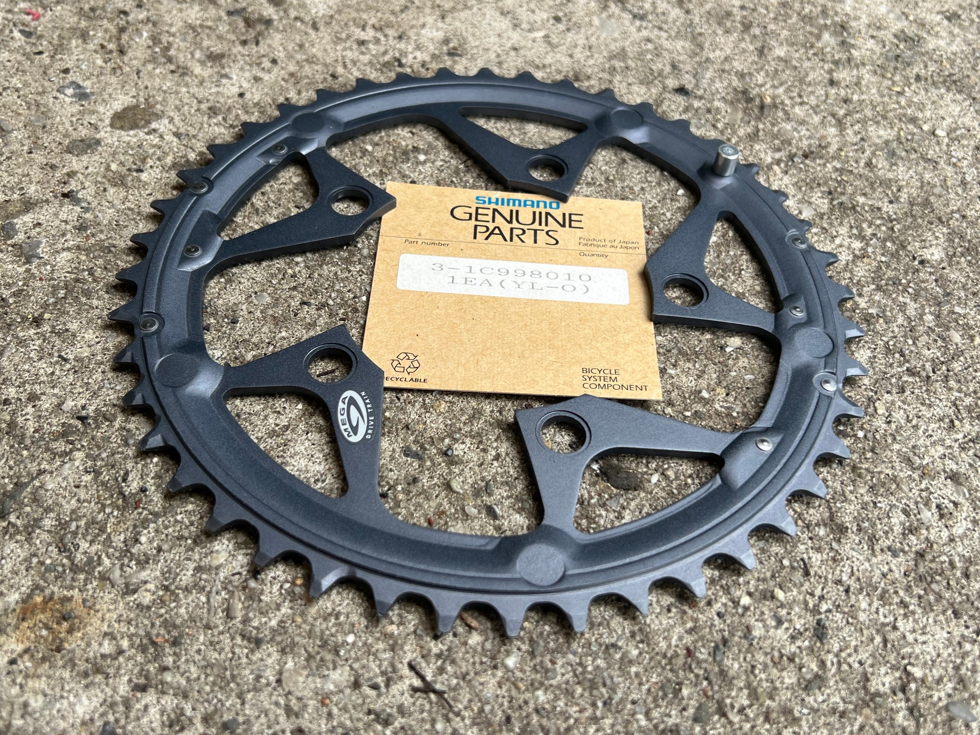 NOS NEW Shimano Deore LX M570 94 BCD 44T Big Outer Chainring Blue Vintage MTB